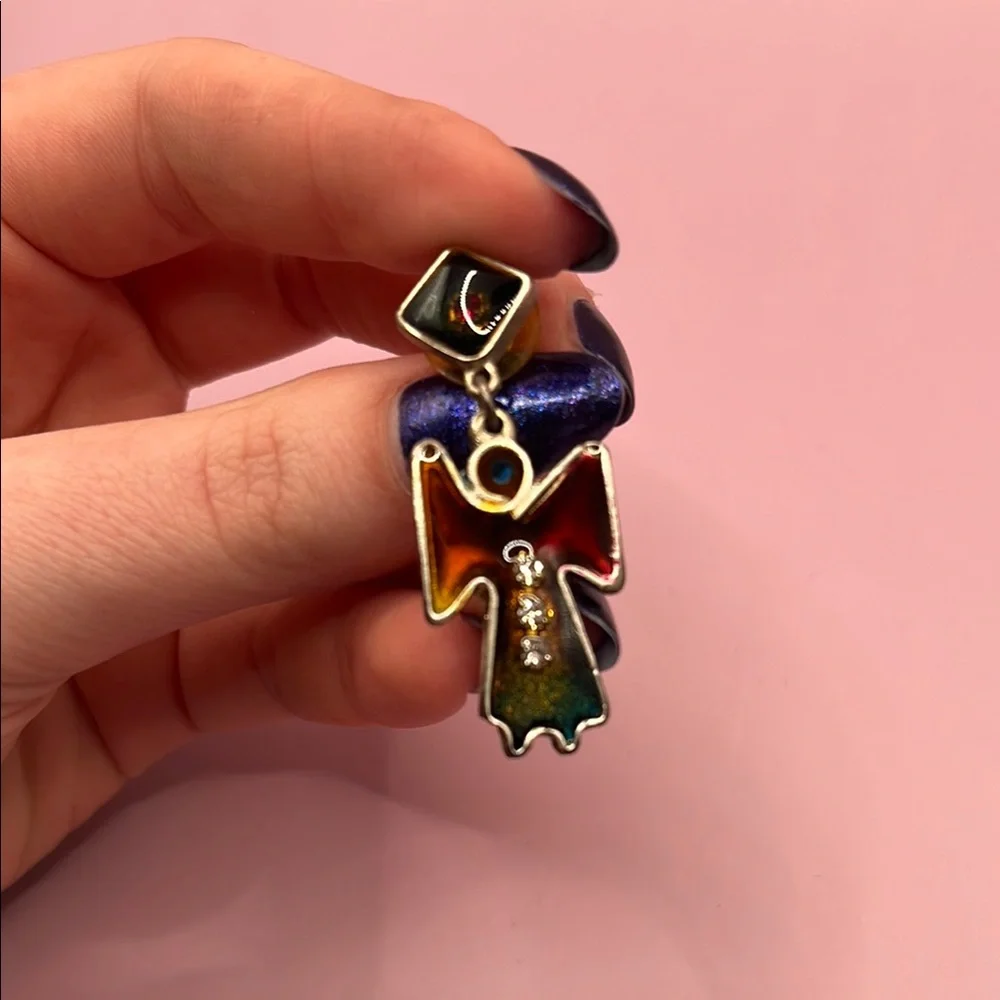 Colorful Artsy Angel Resin Jewelry Set